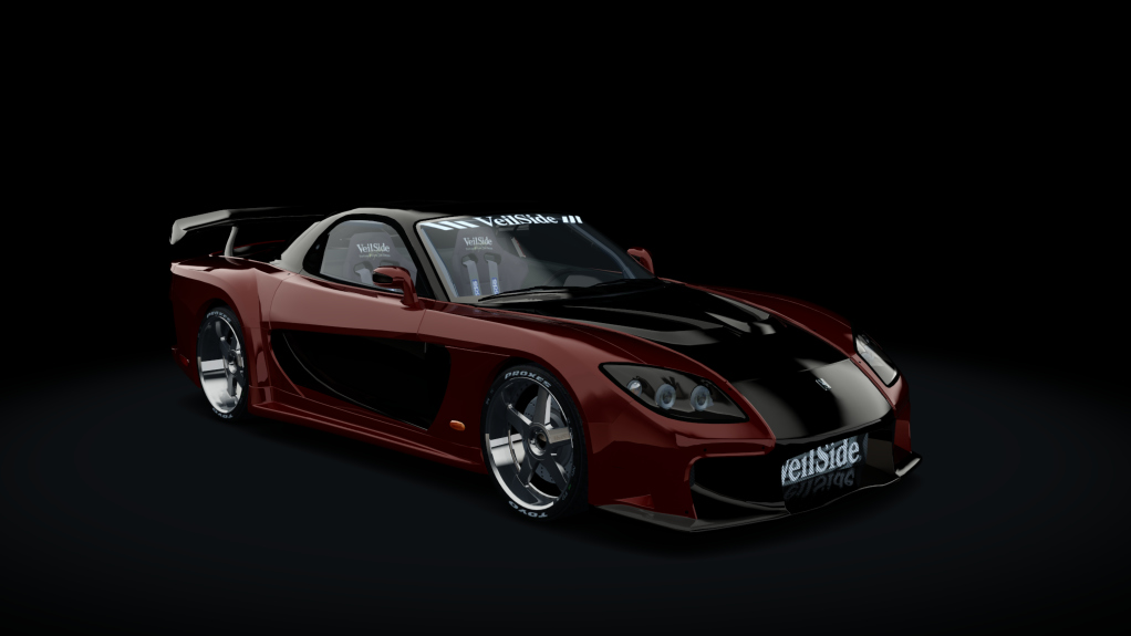 Mazda RX-7 Veilside Fortune, skin red_dark_black