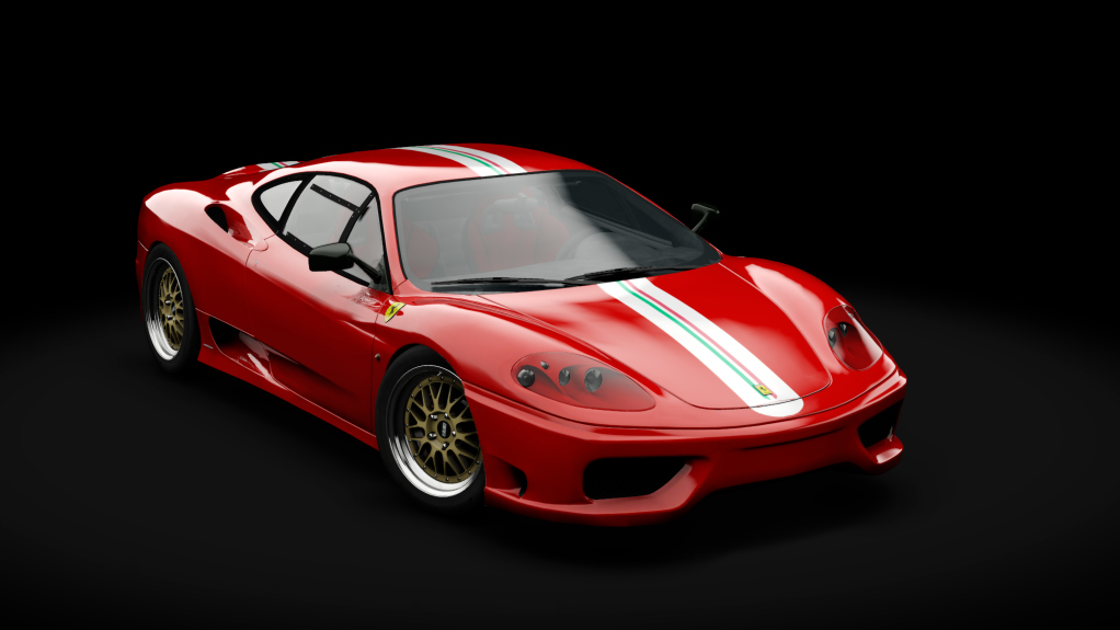 Ferrari 360 Challenge Stradale, skin 01_Rosso_Corsa_Stripe