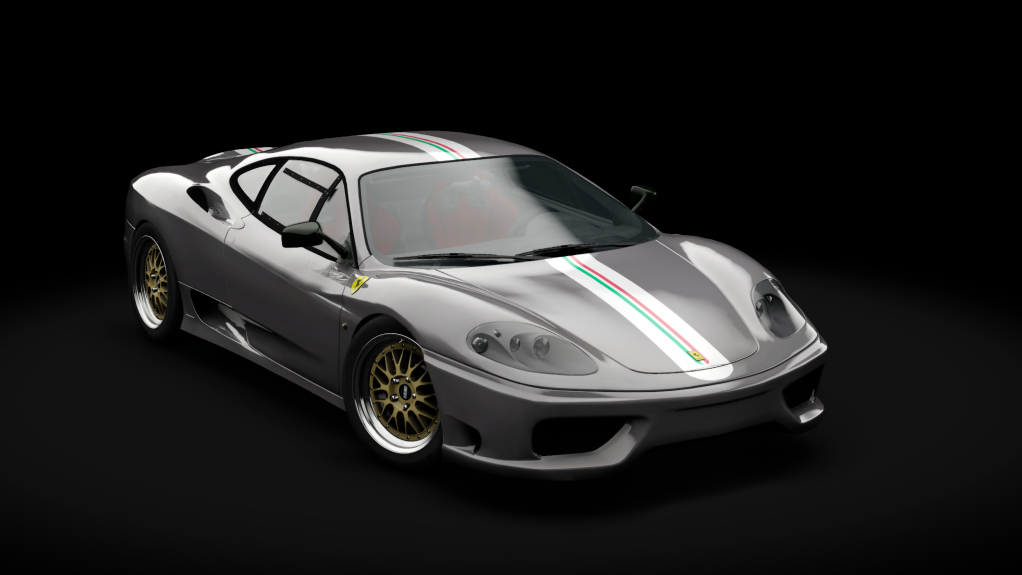 Ferrari 360 Challenge Stradale, skin 04_Nero_Daytona_Stripe
